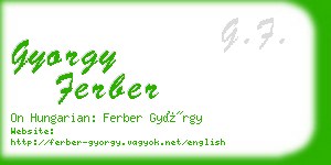 gyorgy ferber business card